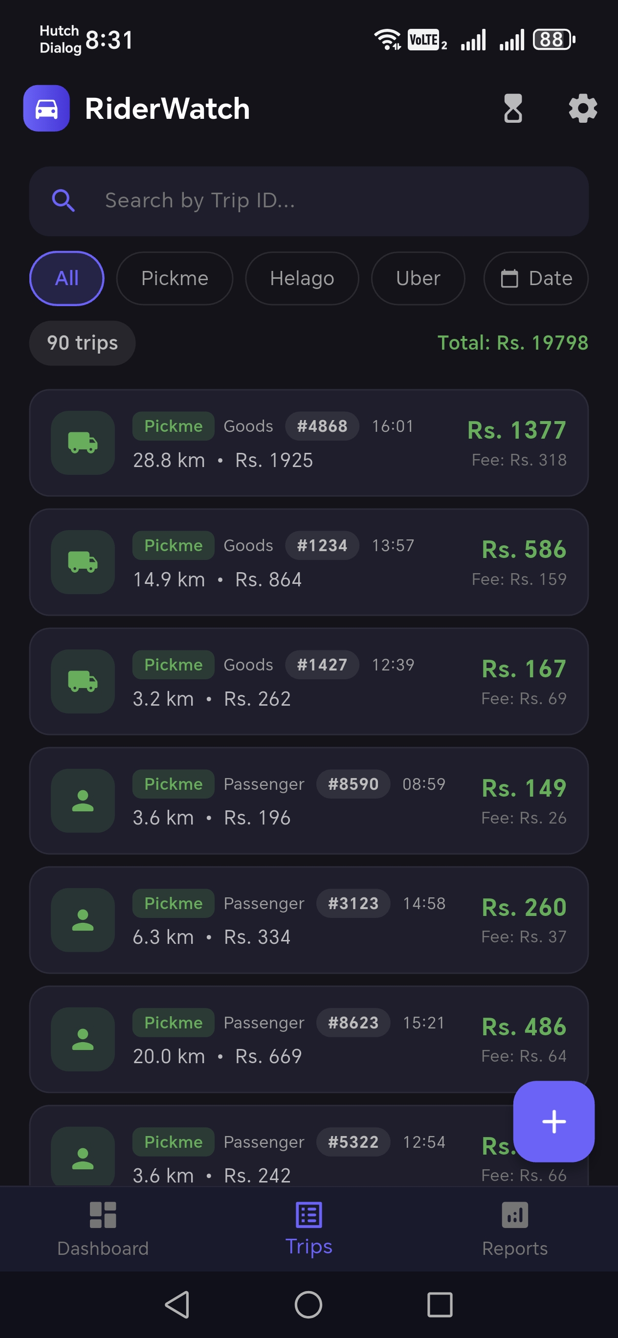 RiderWatch - Riders Net Profit Watch App screenshot 2